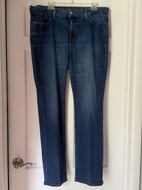 NYDJ Women's Straight-Leg Jeans in Dark Blue Wash 16W